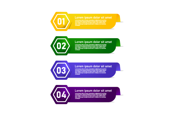 Color Labels Infographic Banner Design Guide