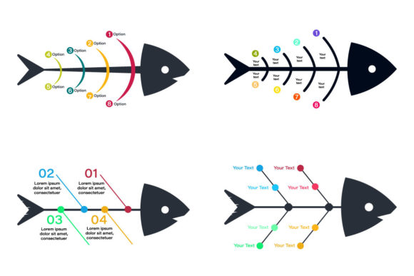 Fishbone Infographic Design Collection: Elevating Business Communication with Visual Clarity