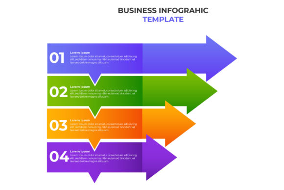 Modern Gradient Business Infographic: Elevating Data Visualization with Vector Design