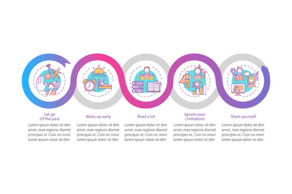 Self-Development Tips Vector Infographic Design
