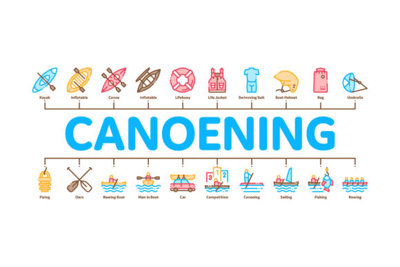 Visualizing Outdoor Safety: The Role of Minimal Canoeing Infographic Banners