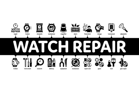 Watch Repair Service Minimal Infographic Guide